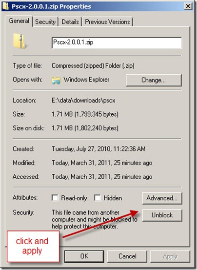 Unblock file